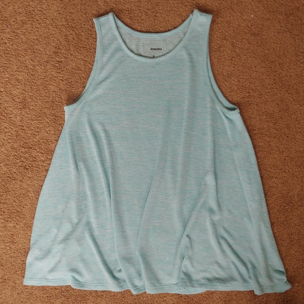 light blue tank top